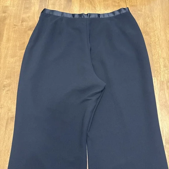 Le Suit satin blazer pant suit set women's 14P petite black 2 piece formal event - Picture 13 of 16